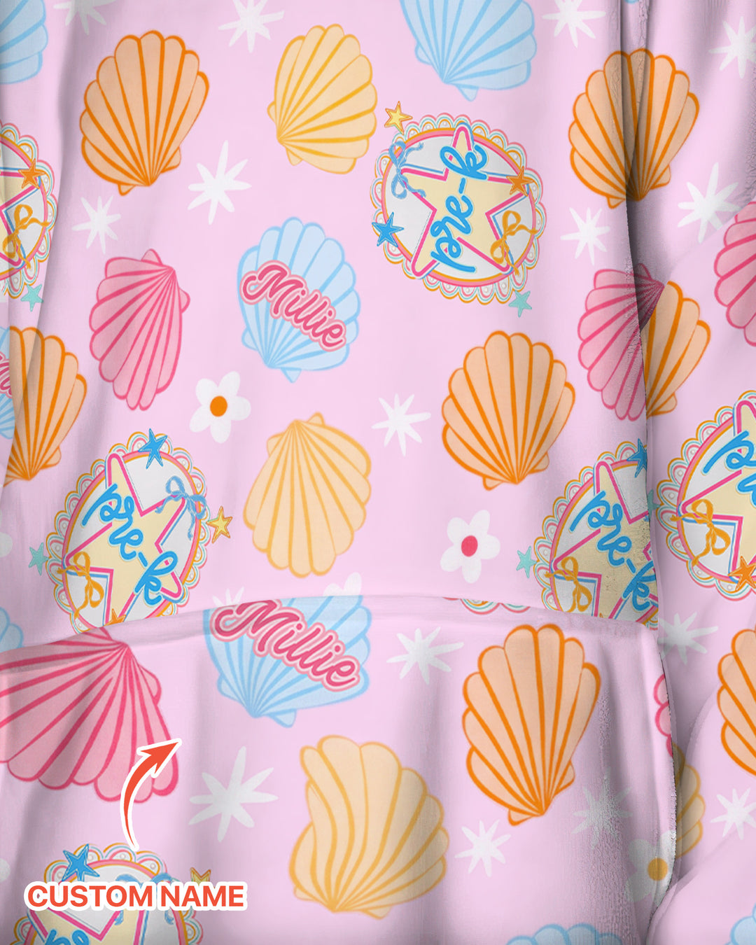 Mermaid Back To School Bamboo Blanket Hoodie