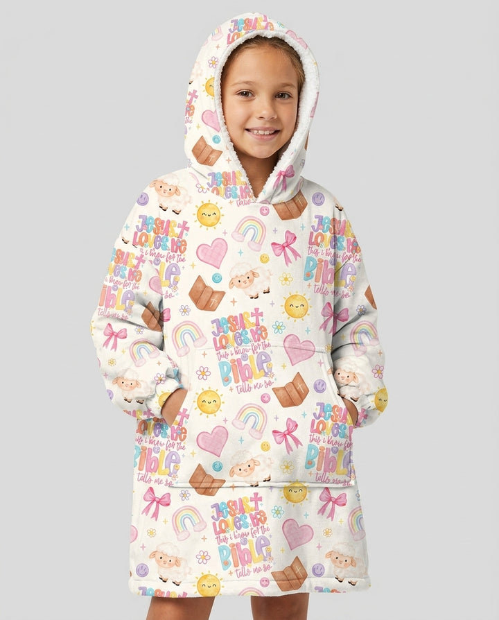 Jesus Loves Me This I Know Bamboo Blanket Hoodie