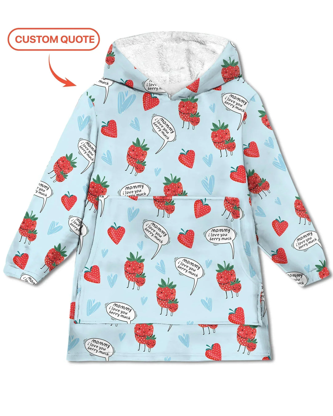 I love you berry much Bamboo Blanket Hoodie