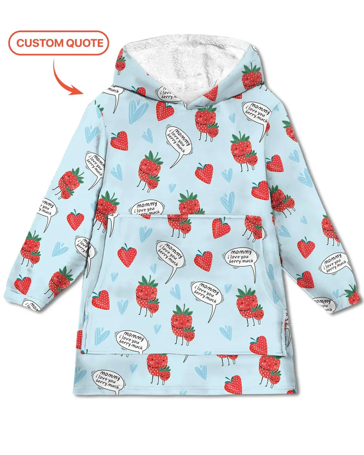 I love you berry much Bamboo Blanket Hoodie
