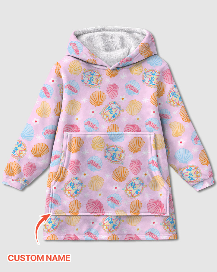 Mermaid Back To School Bamboo Blanket Hoodie