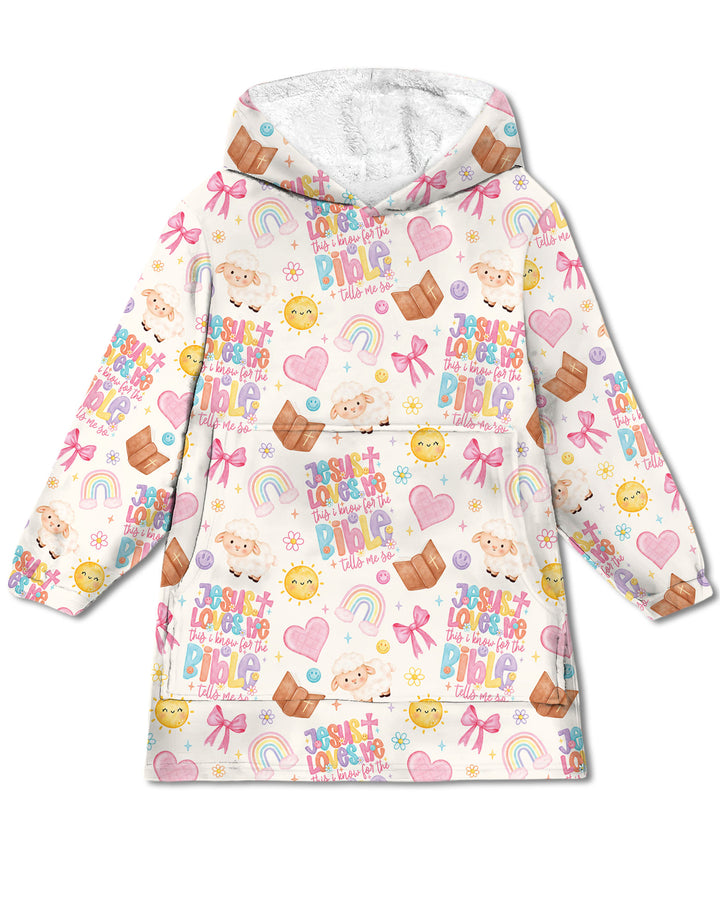 Jesus Loves Me This I Know Bamboo Blanket Hoodie