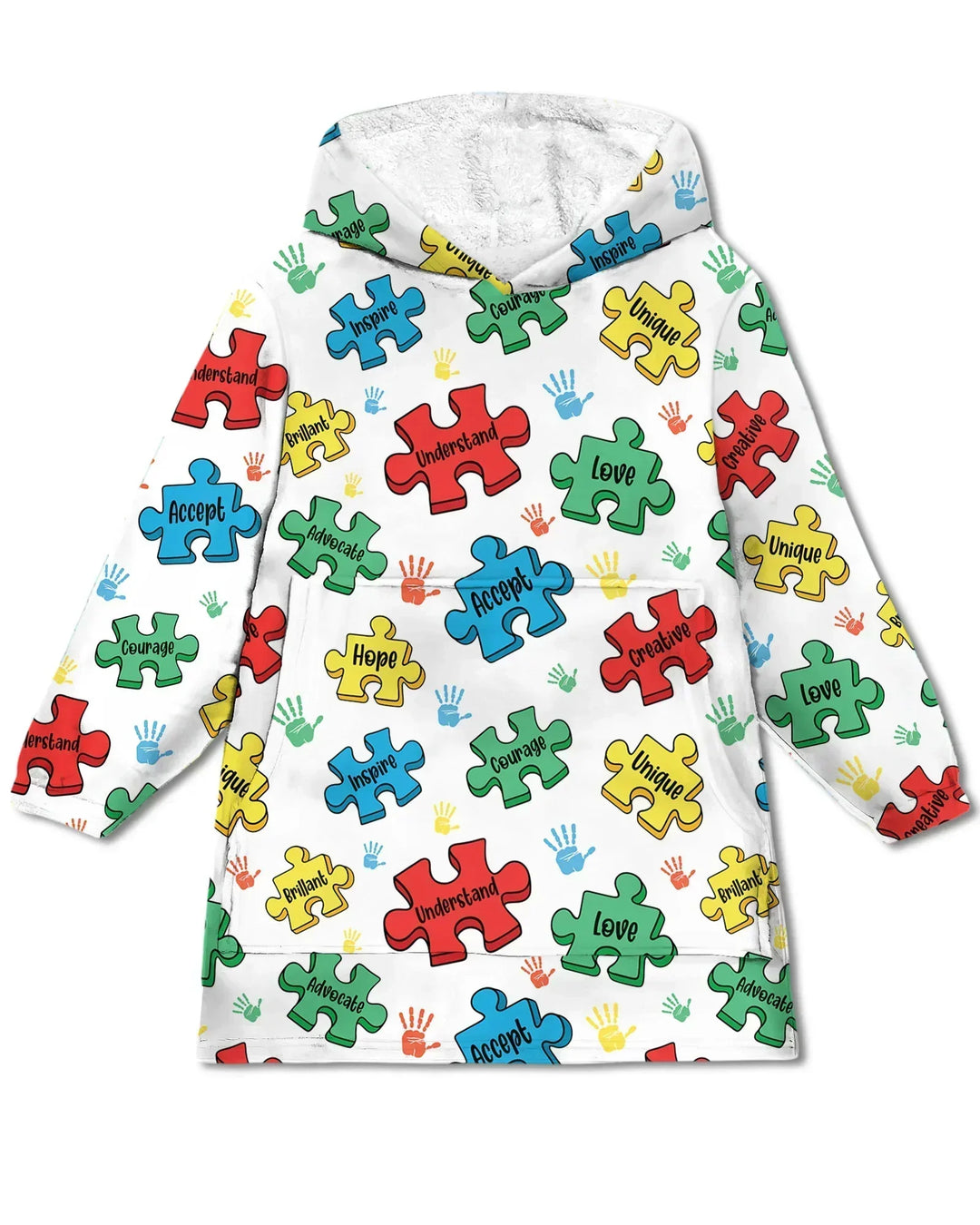 Puzzle You Are Wearable Bamboo Blanket Hoodie