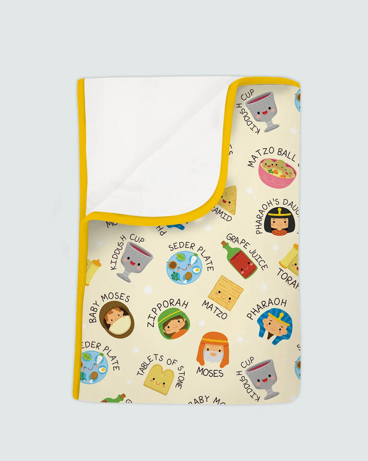 Cute Passover Characters Bamboo Blanket