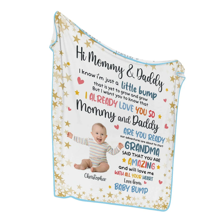 I Know I'm Just A Little Bump Custom Bamboo Blanket