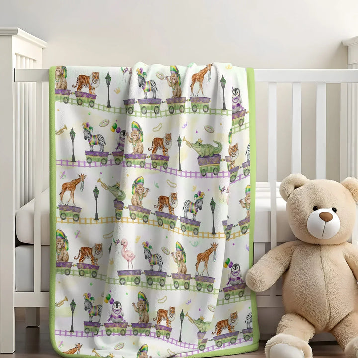 Mardi Gras Jungle Krewe Bamboo Blanket