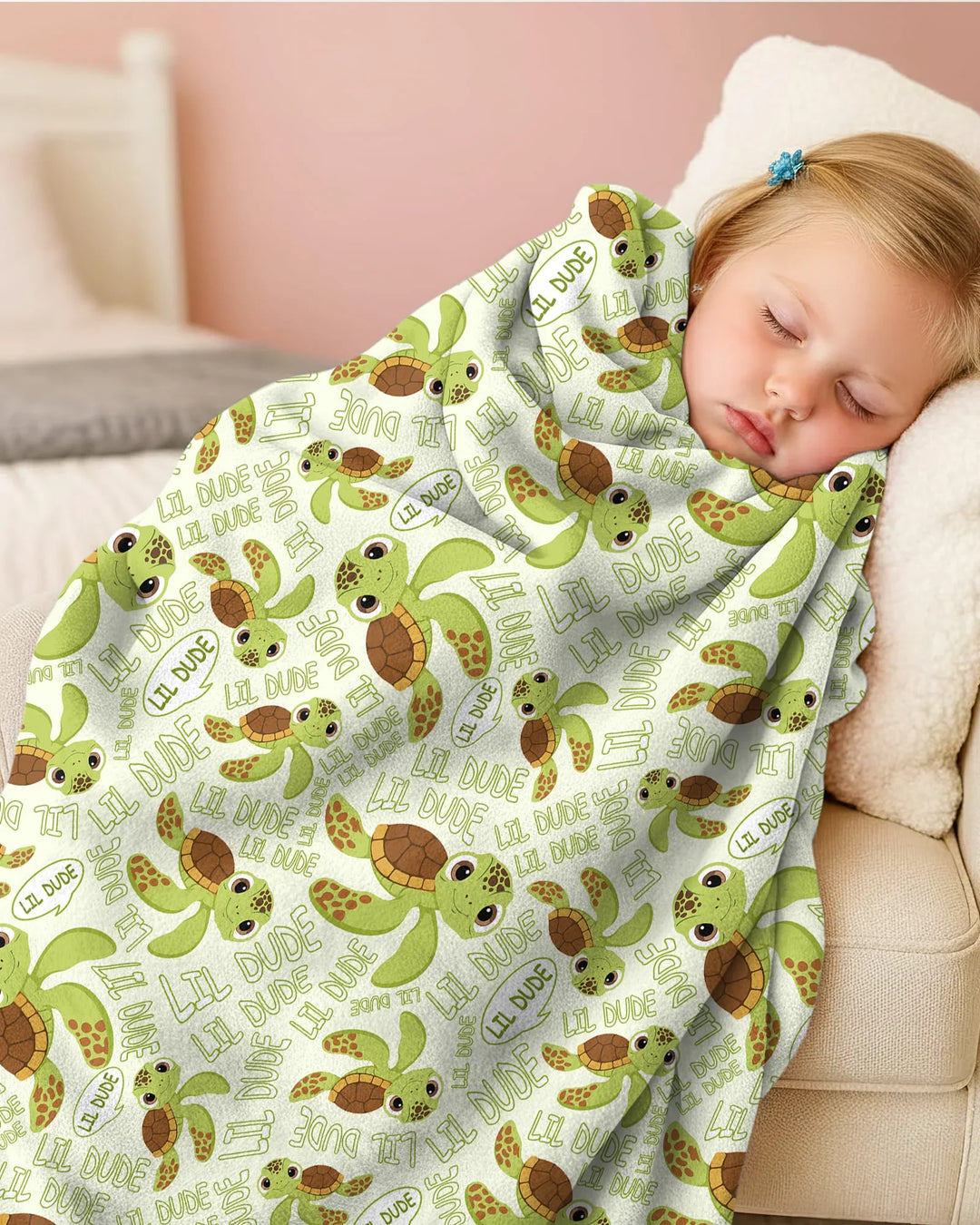 Father and Son Turtle Bamboo Blanket