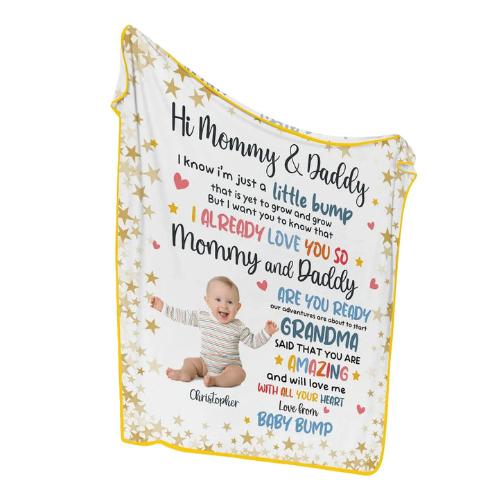 I Know I'm Just A Little Bump Custom Bamboo Blanket