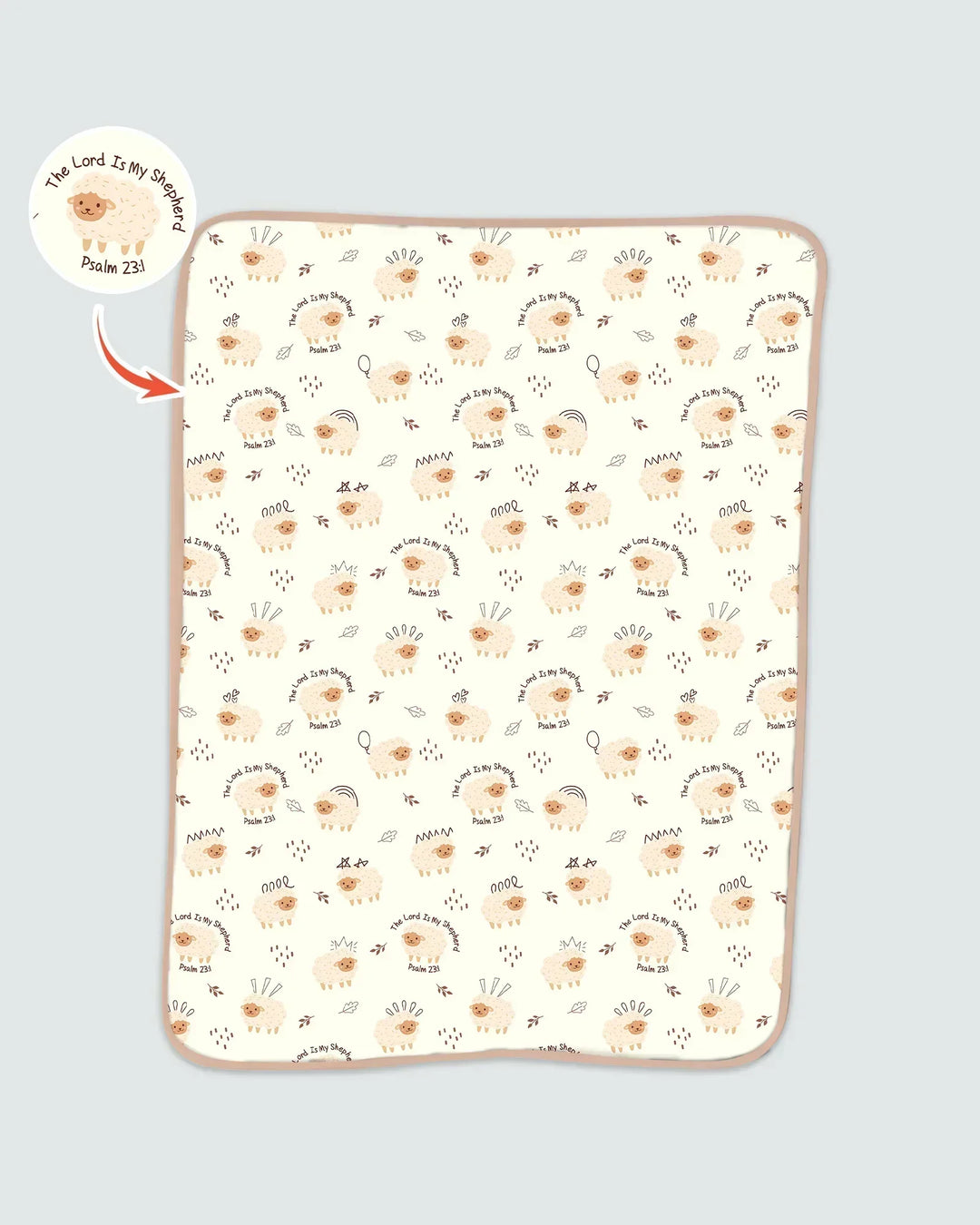 The Lord Is My Shepherd Baby Bamboo Blanket