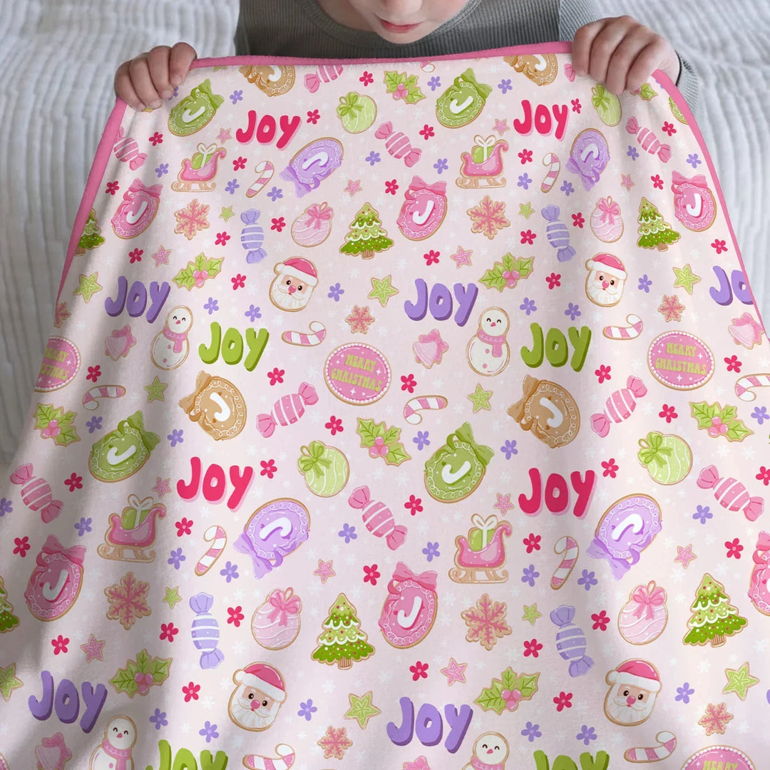 Custom Name Christmas Cookies Custom Bamboo Blanket
