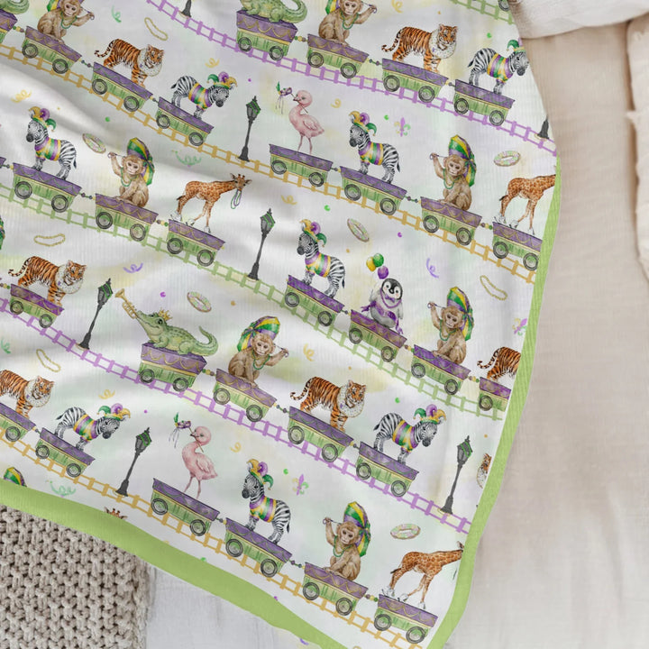 Mardi Gras Jungle Krewe Bamboo Blanket