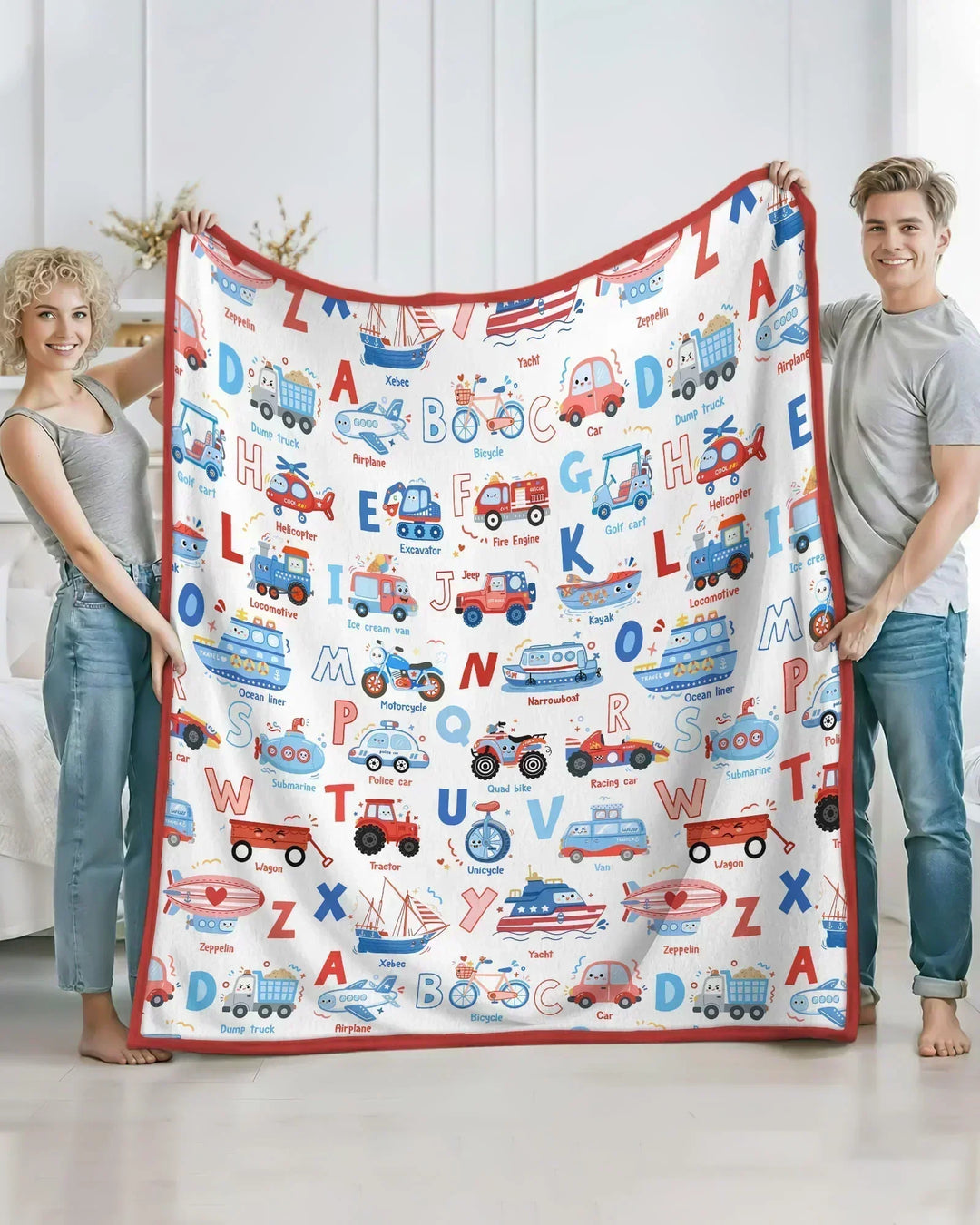 Patriotic Construction Bamboo Blanket