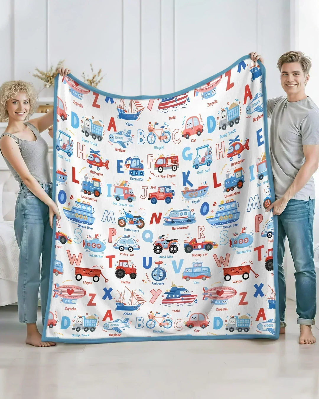 Patriotic Construction Bamboo Blanket