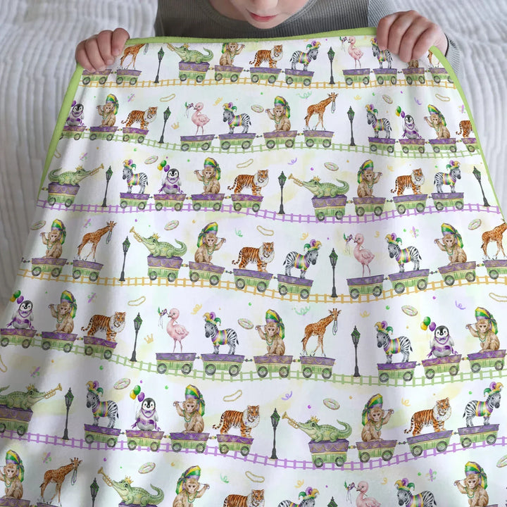 Mardi Gras Jungle Krewe Bamboo Blanket
