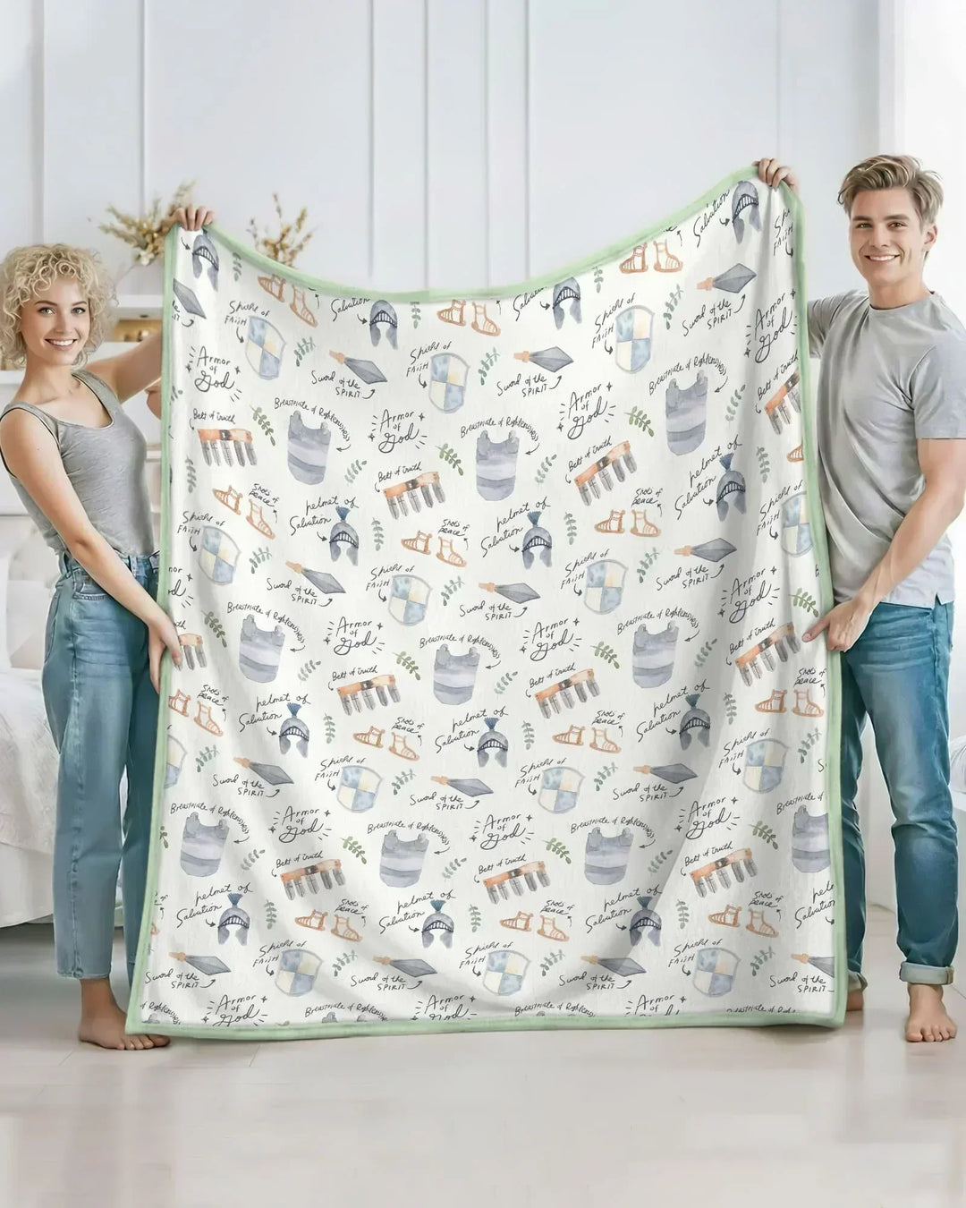 Ephesians 6:10-18 Armor of God Bamboo Blanket
