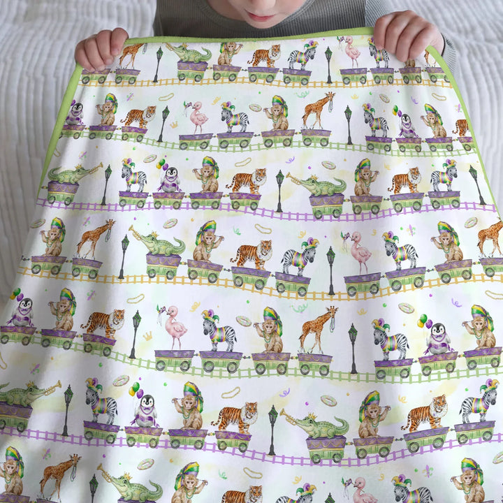 Mardi Gras Jungle Krewe Bamboo Blanket