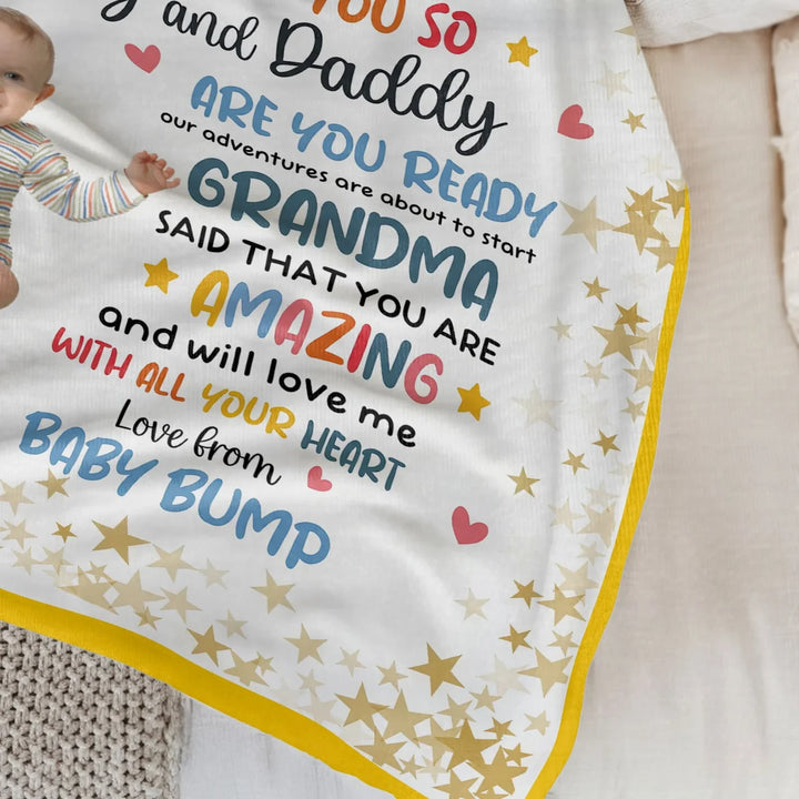 I Know I'm Just A Little Bump Custom Bamboo Blanket