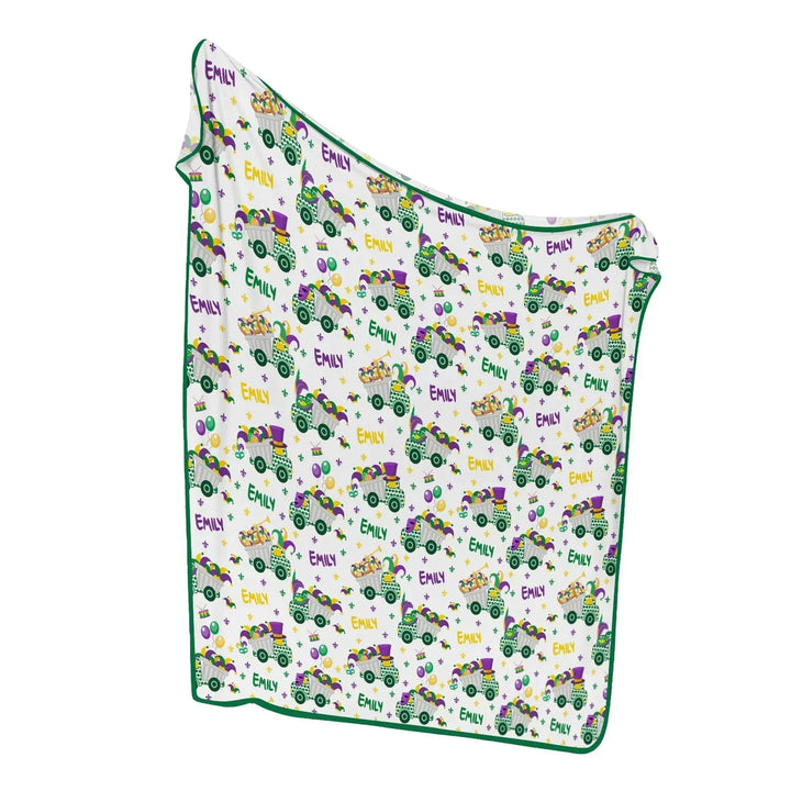 Mardi Gras Trucks Bamboo Blanket