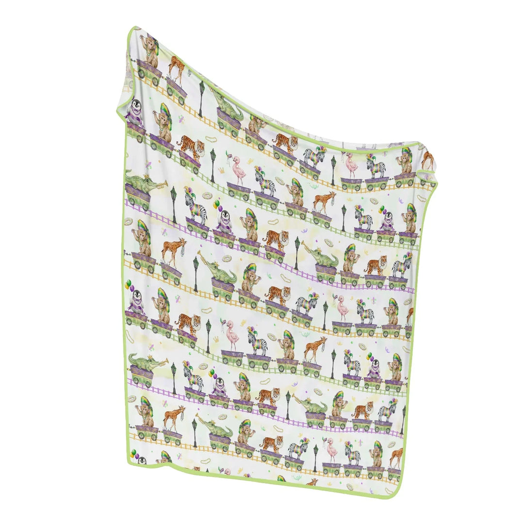 Mardi Gras Jungle Krewe Bamboo Blanket