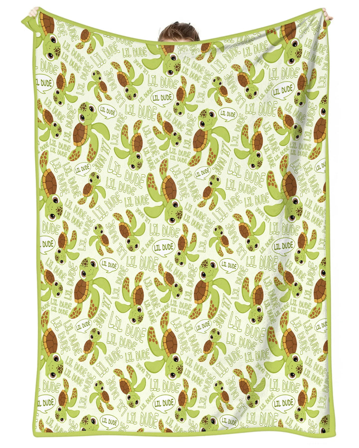 Father and Son Turtle Bamboo Blanket