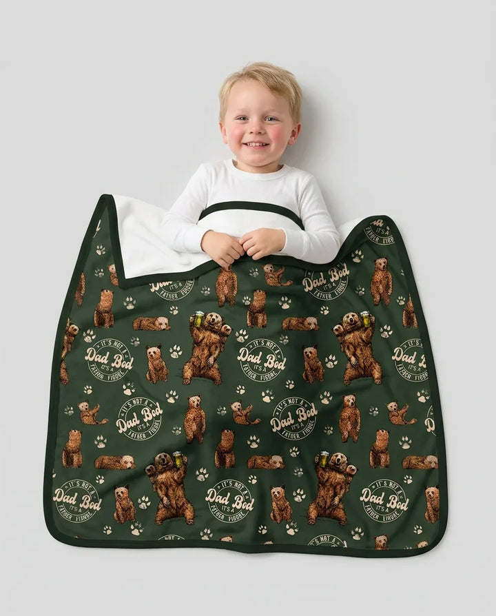 Daddy Bear It's Not A Dad Bod Bamboo Blanket