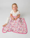 She Is Mom Floral Bamboo Blanket