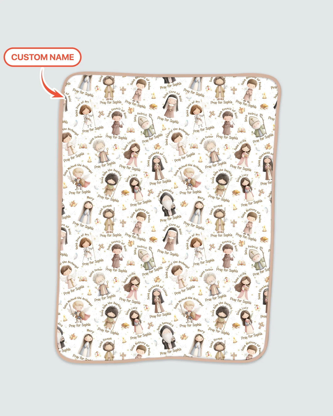 Pray For Me Custom Name Bamboo Blanket