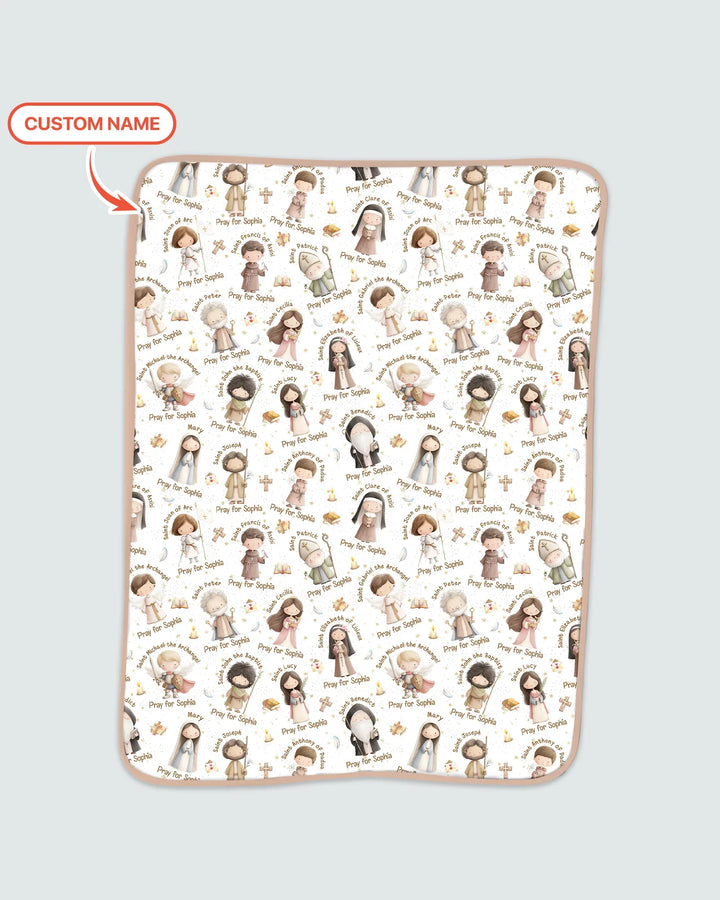 Pray For Me Custom Name Bamboo Blanket