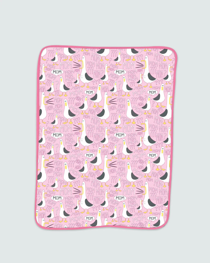 Funny Seagull MOM Bamboo Blanket