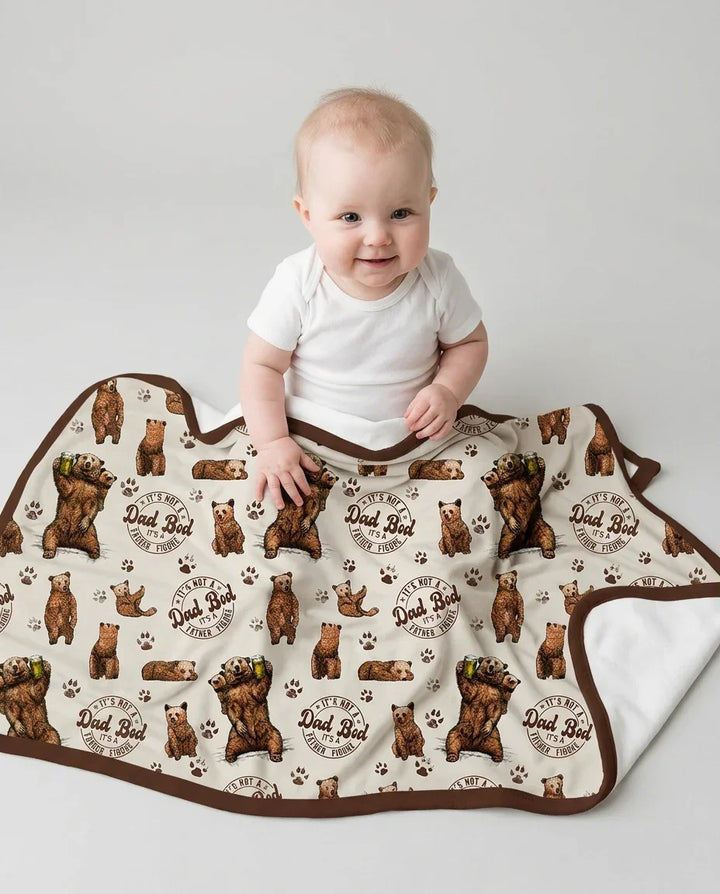 Daddy Bear It's Not A Dad Bod Bamboo Blanket