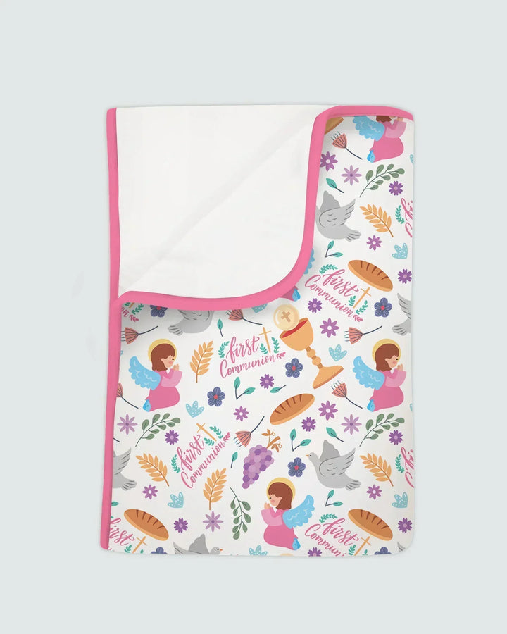 First Communion Bamboo Blanket