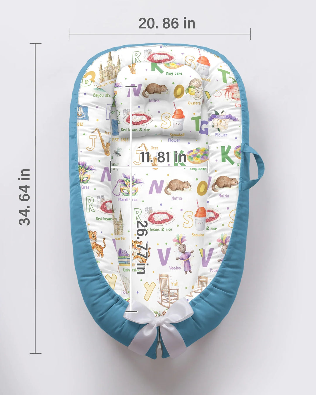 Alphabet of Lousiana Bamboo Baby Nest Bed