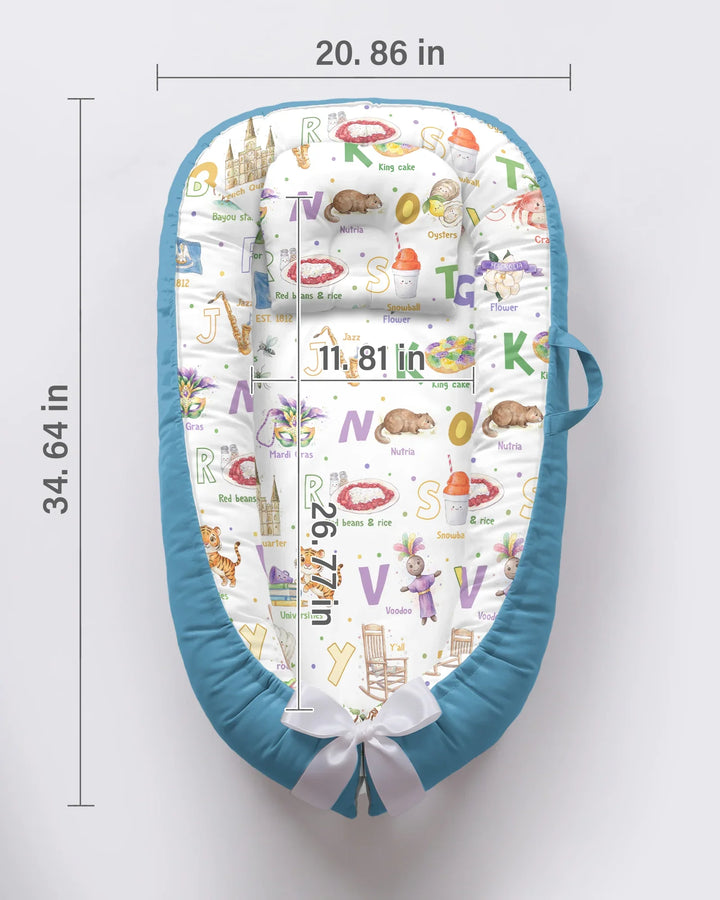 Alphabet of Lousiana Bamboo Baby Nest Bed