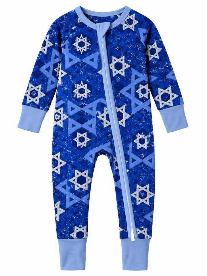 Blue Star of David Bamboo Convertible Zippy