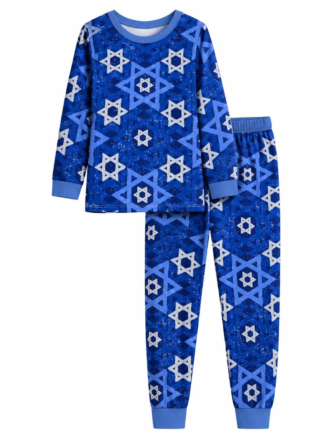 Blue Star of David Bamboo Men's Pajama Set