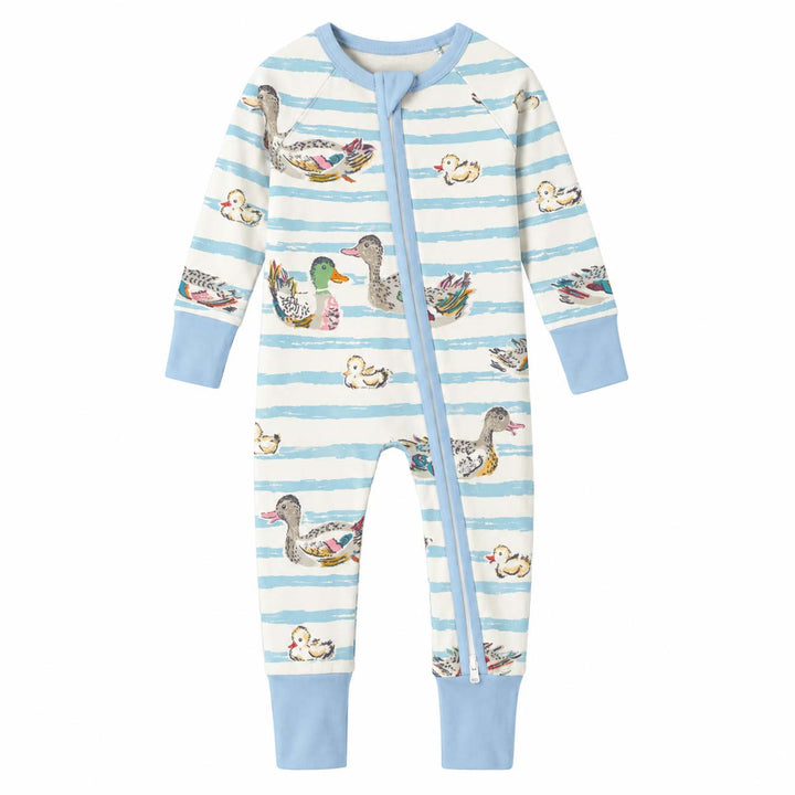 Blue Stripe Duck Family Bamboo Convertible Zippy