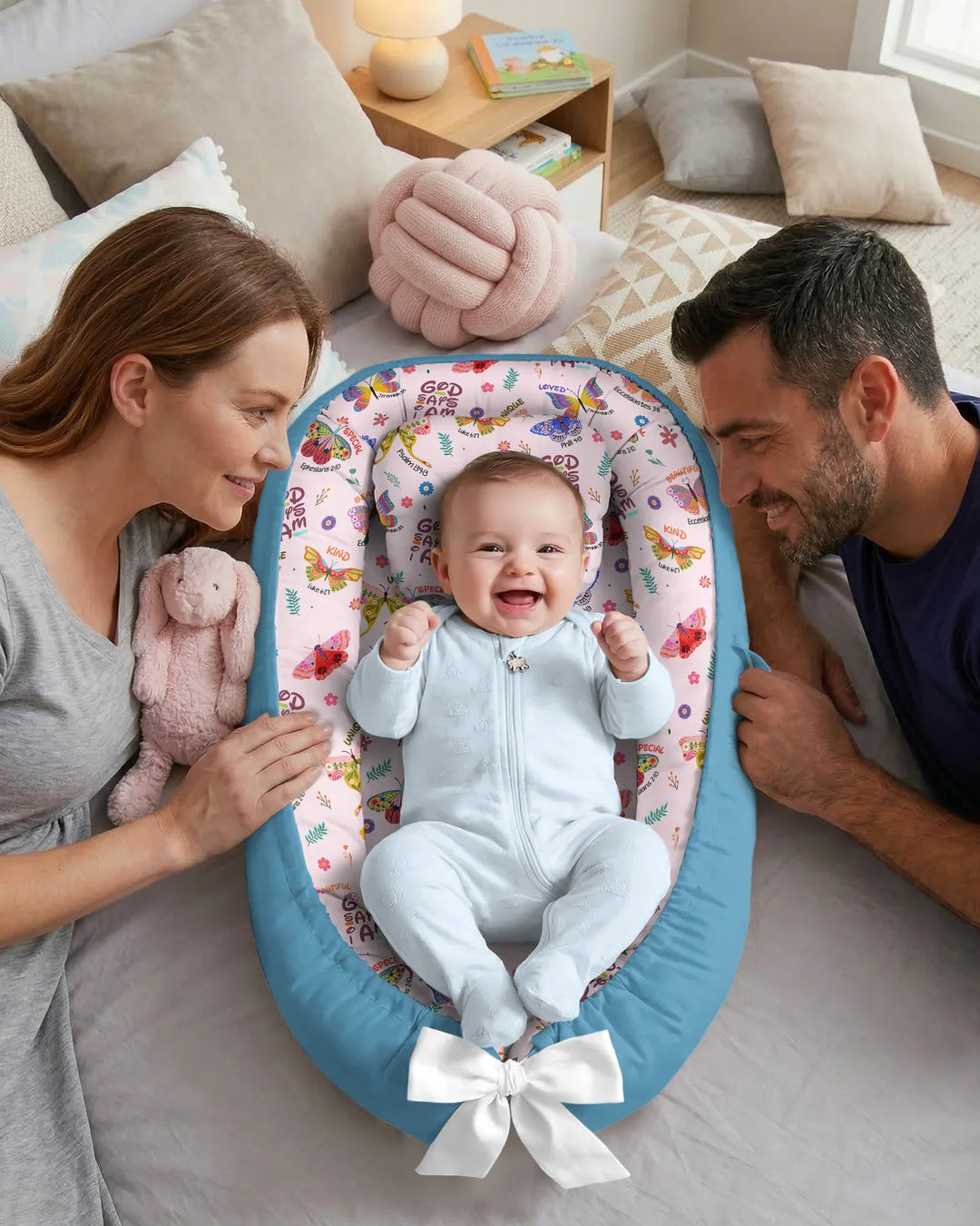 God says I am Butterfly Bamboo Baby Nest Bed