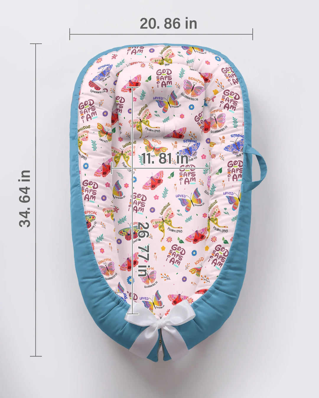 God says I am Butterfly Bamboo Baby Nest Bed