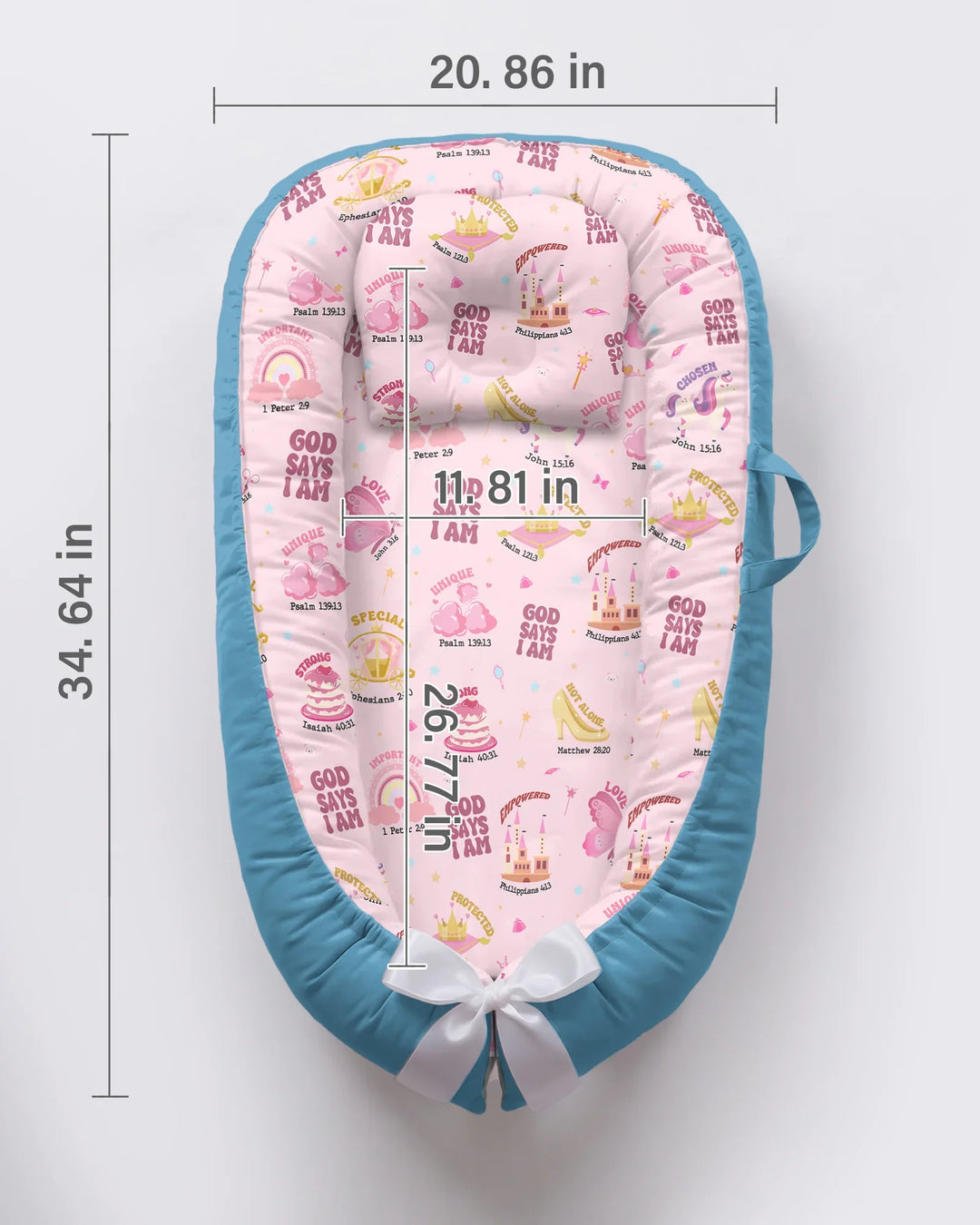 God Says I Am Girl Bamboo Baby Nest Bed