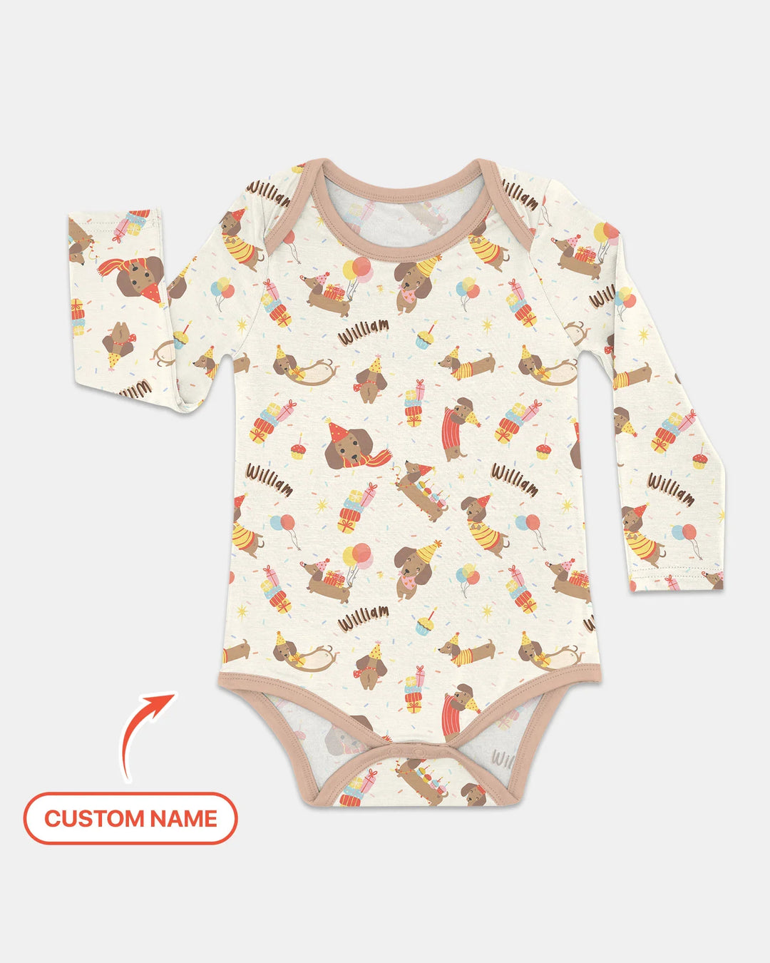Dachshund Birthday Bamboo Bodysuit