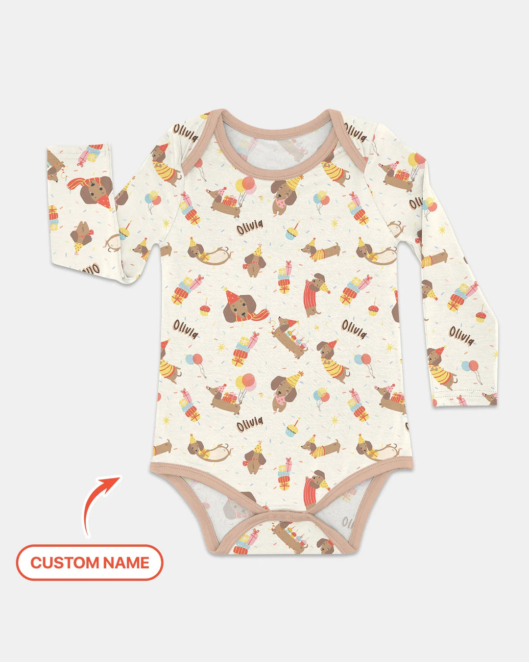 Dachshund Birthday Bamboo Bodysuit