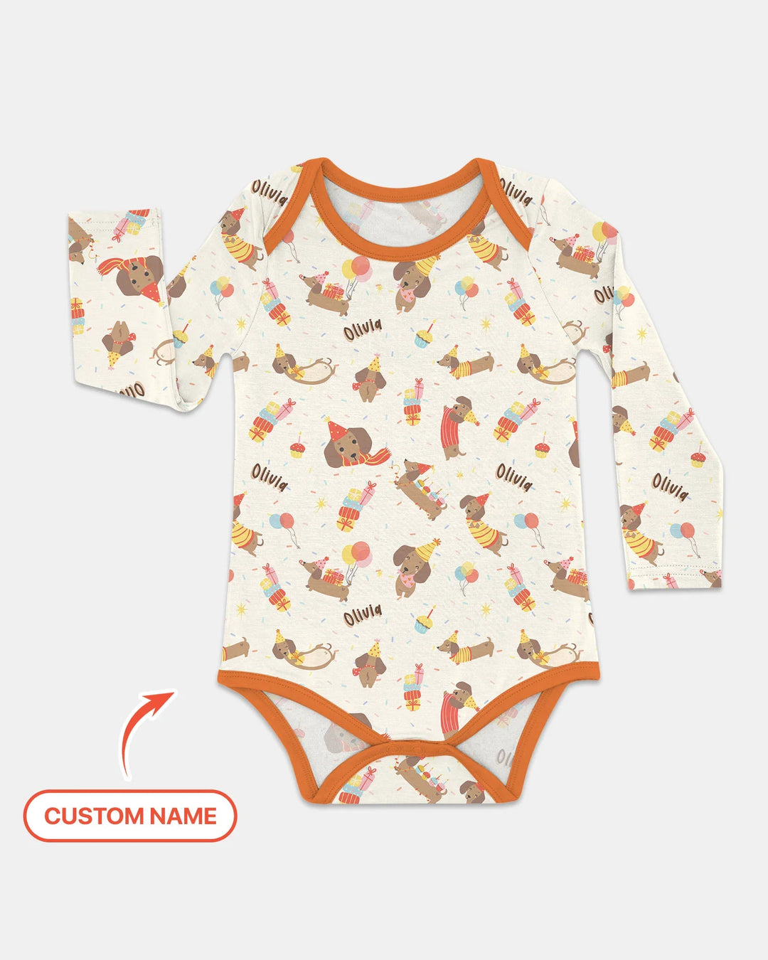 Dachshund Birthday Bamboo Bodysuit