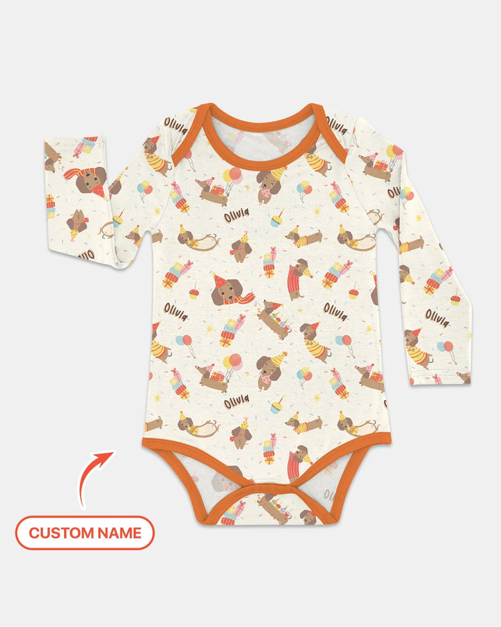 Dachshund Birthday Bamboo Bodysuit