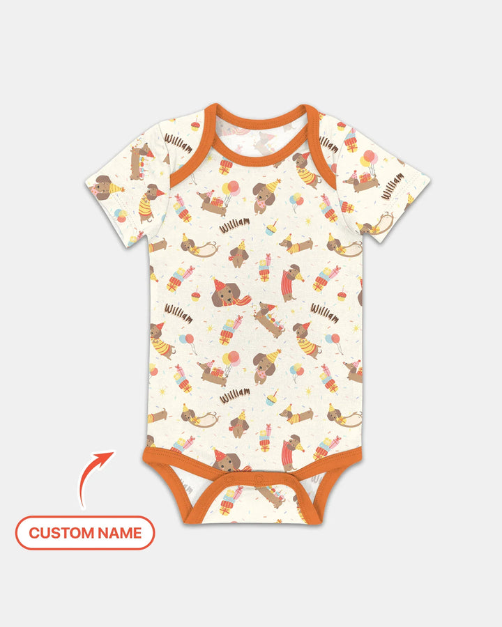 Dachshund Birthday Bamboo Bodysuit