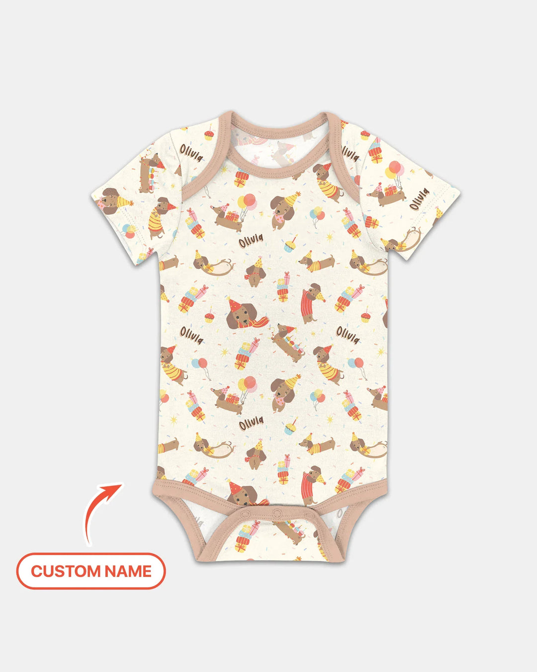 Dachshund Birthday Bamboo Bodysuit