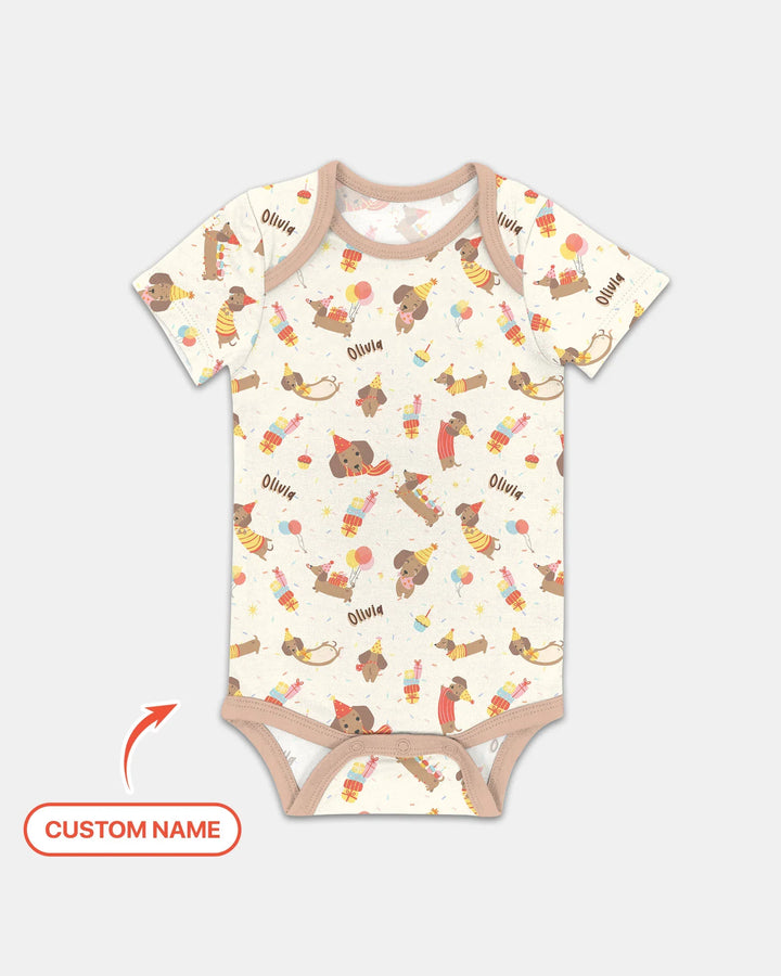 Dachshund Birthday Bamboo Bodysuit
