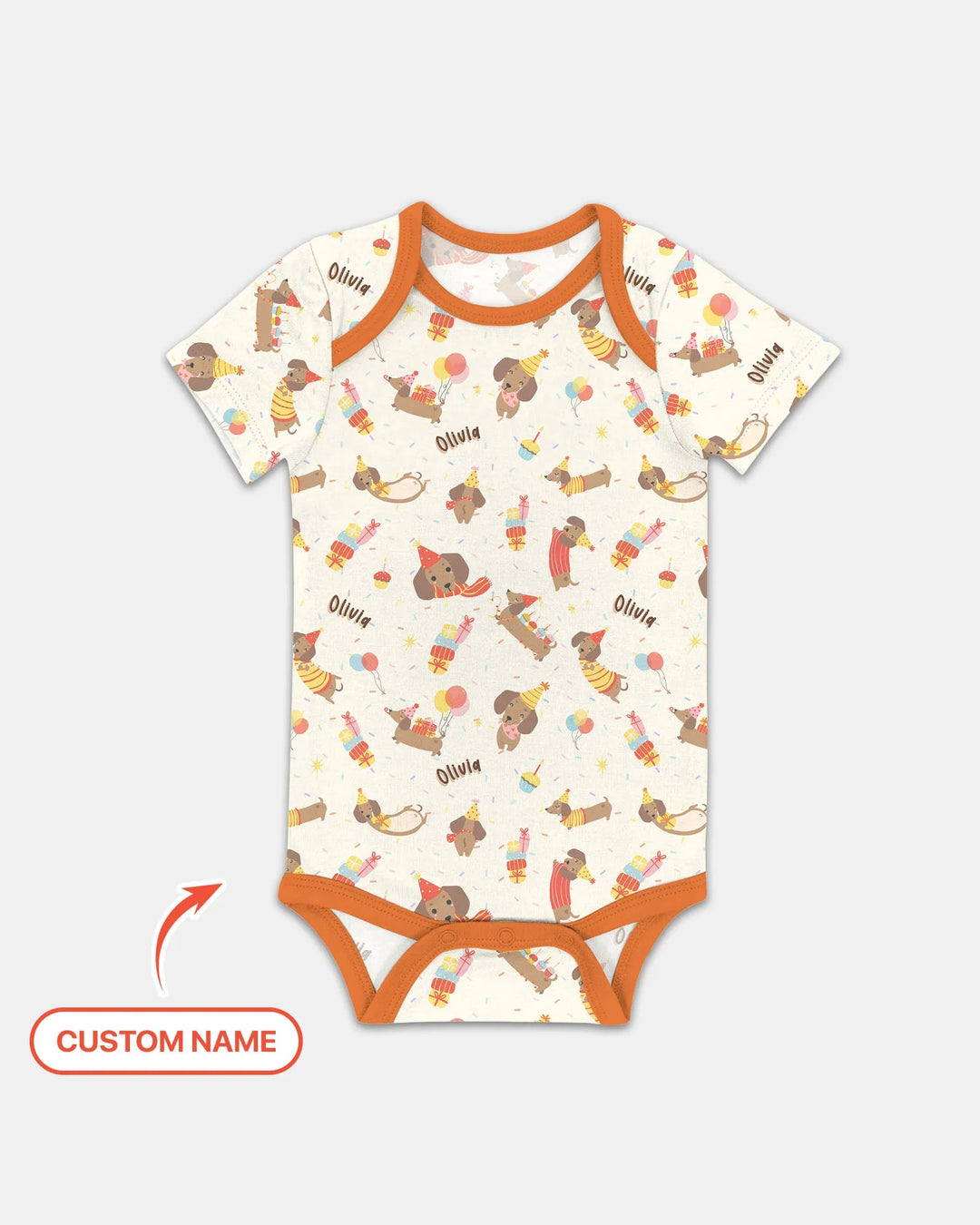 Dachshund Birthday Bamboo Bodysuit