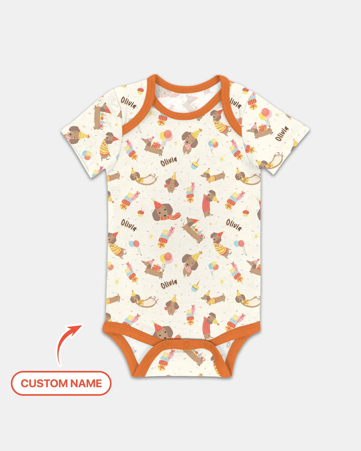 Dachshund Birthday Bamboo Bodysuit