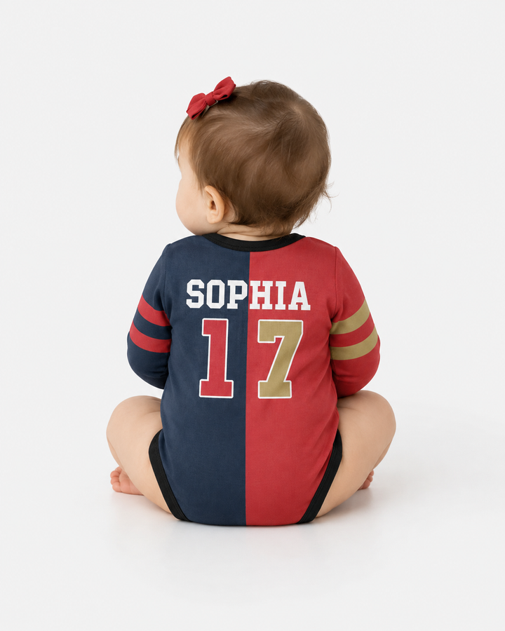 Football Rivalry Family Personalized Bamboo Bodysuit