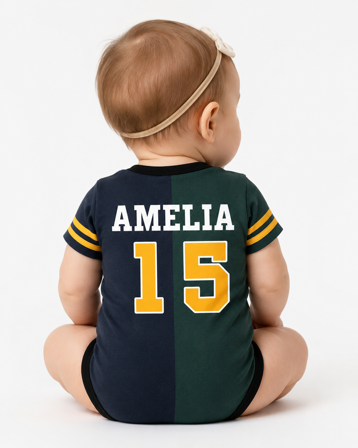 Football Rivalry Family Personalized Bamboo Bodysuit